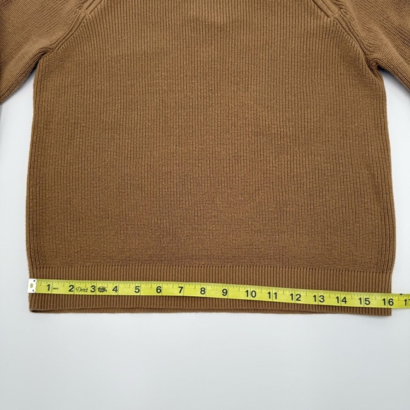 NWT Michael Kors Women’s Classic Cropped Sweater Double Zippers Dark Camel Small - Picture 12 of 14